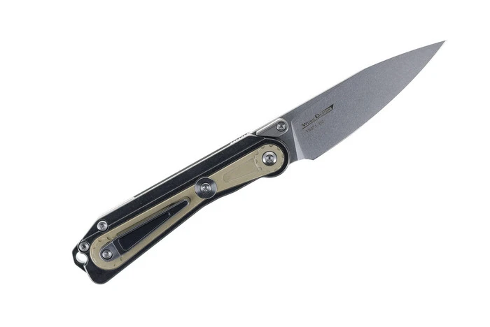 (Broken Tip) Open Box/Returned Of TwoSun Wong Design Front Flipper Pocket Knife Titanium Handle D2 Blade TS371-D2 4 (Broken Tip) Open Box/Returned Of TwoSun Wong Design Front Flipper Pocket Knife Titanium Handle D2 Blade TS371-D2 - Image 2