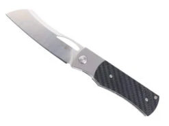 TwoSun Front Flipper Pocket Knife Titanium/Carbon Fiber Handle 14C28N Plain Edge TS333