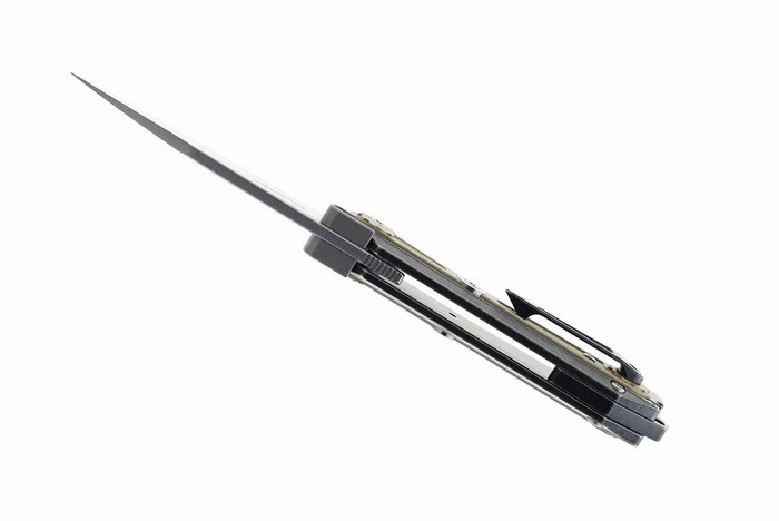 (Broken Tip) Open Box/Returned Of TwoSun Wong Design Front Flipper Pocket Knife Titanium Handle D2 Blade TS371-D2 6 (Broken Tip) Open Box/Returned Of TwoSun Wong Design Front Flipper Pocket Knife Titanium Handle D2 Blade TS371-D2 - Image 4