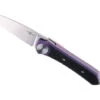 TwoSun Front Flipper Pocket Knife Purple Titanium & Carbon Fiber Handle M390 Blade TS389-PUR