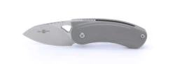 TwoSun TS68-M390 Frame Lock Folding Knife Gray Titanium Alloy Handle Plain M390 Blade