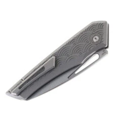 TwoSun Button Lock Folding Knife Gray Titanium Handle D2 Plain Edge TS193 -Cheap Twosun Store TS 193 04 39936.1676663259