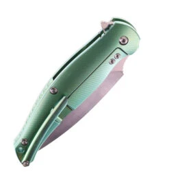 TwoSun Folding Knife Green Titanium Handle D2 Dagger Plain Edge TS248-GR-D2 -Cheap Twosun Store TS 248 GN03 80532.1676663383