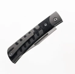 TwoSun TS123-M390-CF Slip Joint Knife Titanium + Carbon Fiber Inlay Handle Plain M390 Blade -Cheap Twosun Store TWOSUN 129 M390 CF 03 37740.1689886069