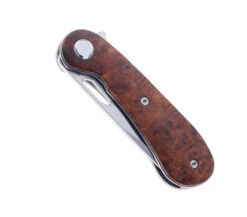 TwoSun Folding Knife Burl Wood Handle 14C28N Plain Edge TS134-Wood-D2 -Cheap Twosun Store TWOSUN 134 D2 01 45251.1689174152