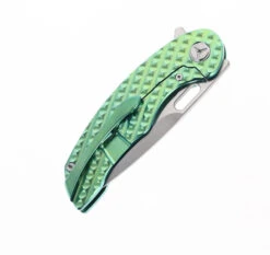 TwoSun Folding Knife Green Titanium Handle M390 Plain Edge TS177-GREEN -Cheap Twosun Store TWOSUN 177 G 03 72498.1689173649