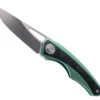 TwoSun Foldnig Knife Green Titanium/Carbon Fiber Inlay Handle M390 Plain Edge TS186-M390-Green -Cheap Twosun Store TWOSUN 186 GN 01 97062.1675110218