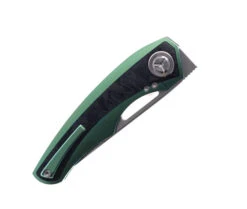 TwoSun Foldnig Knife Green Titanium/Carbon Fiber Inlay Handle M390 Plain Edge TS186-M390-Green -Cheap Twosun Store TWOSUN 186 GN 04 36465.1675110218
