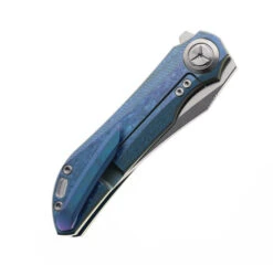 TwoSun Folding Knife Blue-Crystal Titanium Handle M390 Plain Edge TS196-Crystal -Cheap Twosun Store TWOSUN 196 CRYSTAL 03 98589.1689885968