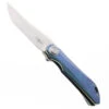 TwoSun Folding Knife Blue-Crystal Titanium Handle M390 Plain Edge TS196-Crystal