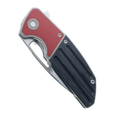Two Sun Folding Knife Gray Titanium/Red Micarta Handle D2 Clip Point Plain Edge TS412-D2 -Cheap Twosun Store TWOSUN 412 D2 01 58677.1689093450