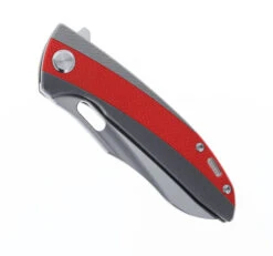 Two Sun Folding Knife Red/Black G10/Titanium Handle K110 Plain Edge Satin Finish TS432-Satin -Cheap Twosun Store TWOSUN 432 SATIN 01 19185.1695134858