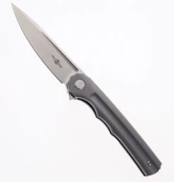 TwoSun TS89-M390 Frame Lock Flipper Folding Knife Titanium Handle Plain M390 Blade