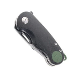 TwoSun TS506 Flipper Pocket Knife David Chen Design Black/Green Micarta Handle N690 Blade -Cheap Twosun Store TWOSUN TS506 01 31901.1690904916