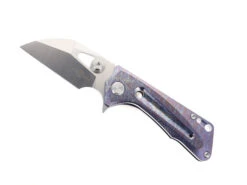 TwoSun Folding Knife Color Titanium Handle M390 Sabertooth Plain Edge TS138-Color