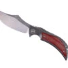 TwoSun Flipper Folding Knife Titanium/Red Micarta Handle D2 Plain Edge TS209-D2
