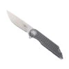 TwoSun Folding Knife Gray Titanium Handle M390 Plain Edge TS308